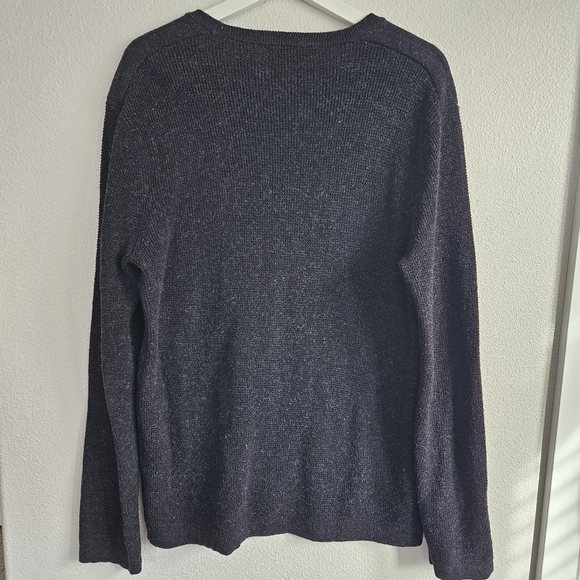 Michael Kors Men's Sweater Wool Blend Crewneck Pullover Medium Long Sleeve Black - Picture 4 of 9